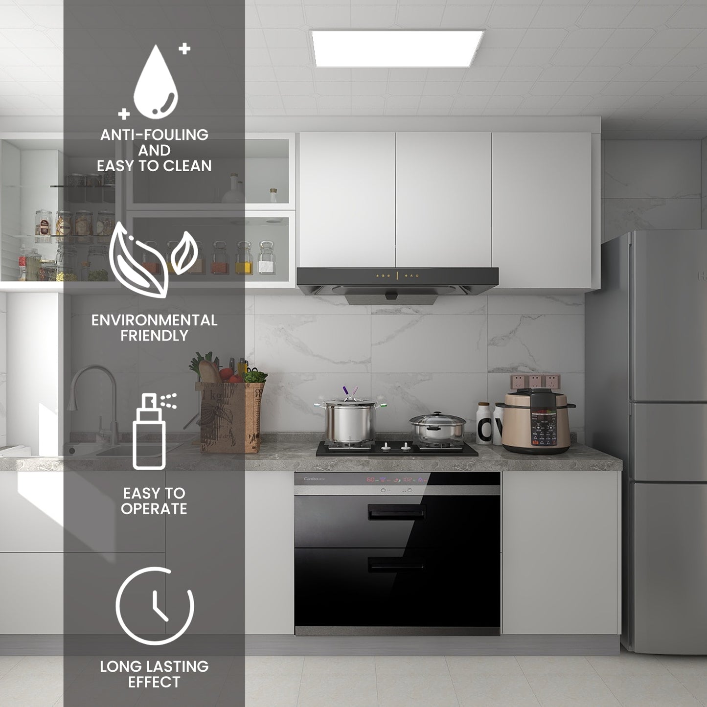 Kitchen Protective Cleaning Powder, Kitchen Range Hood Stove Faucet Oil Dirt Cleaning Powder